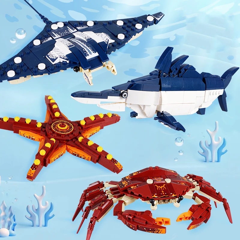 Tech Diving Accessories - Creatieve bouwstenen krab oceaandieren bouwblok DIY