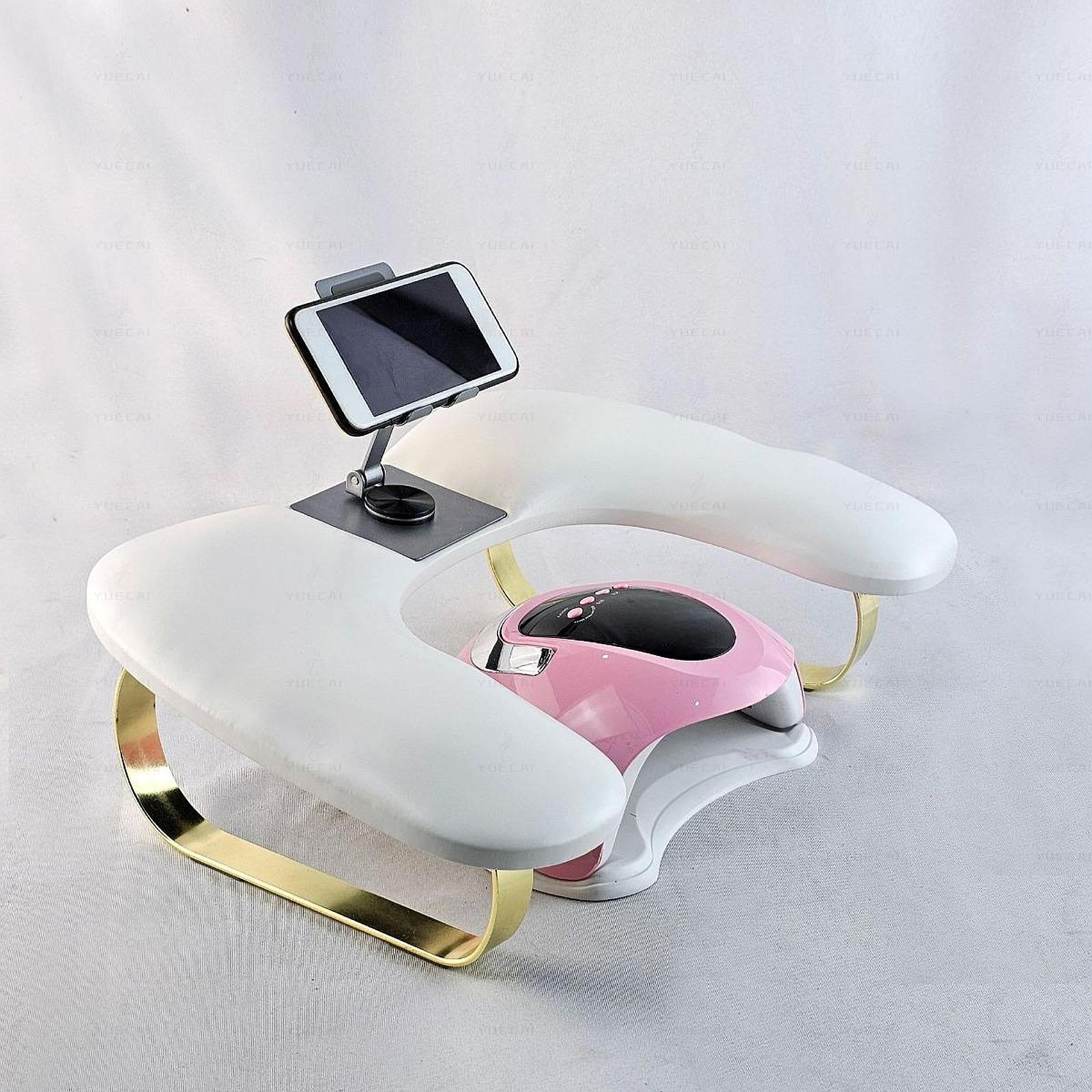Tech Accessories Holder - Nagelkunst kussen met telefoonhouder, U-vormige manicure