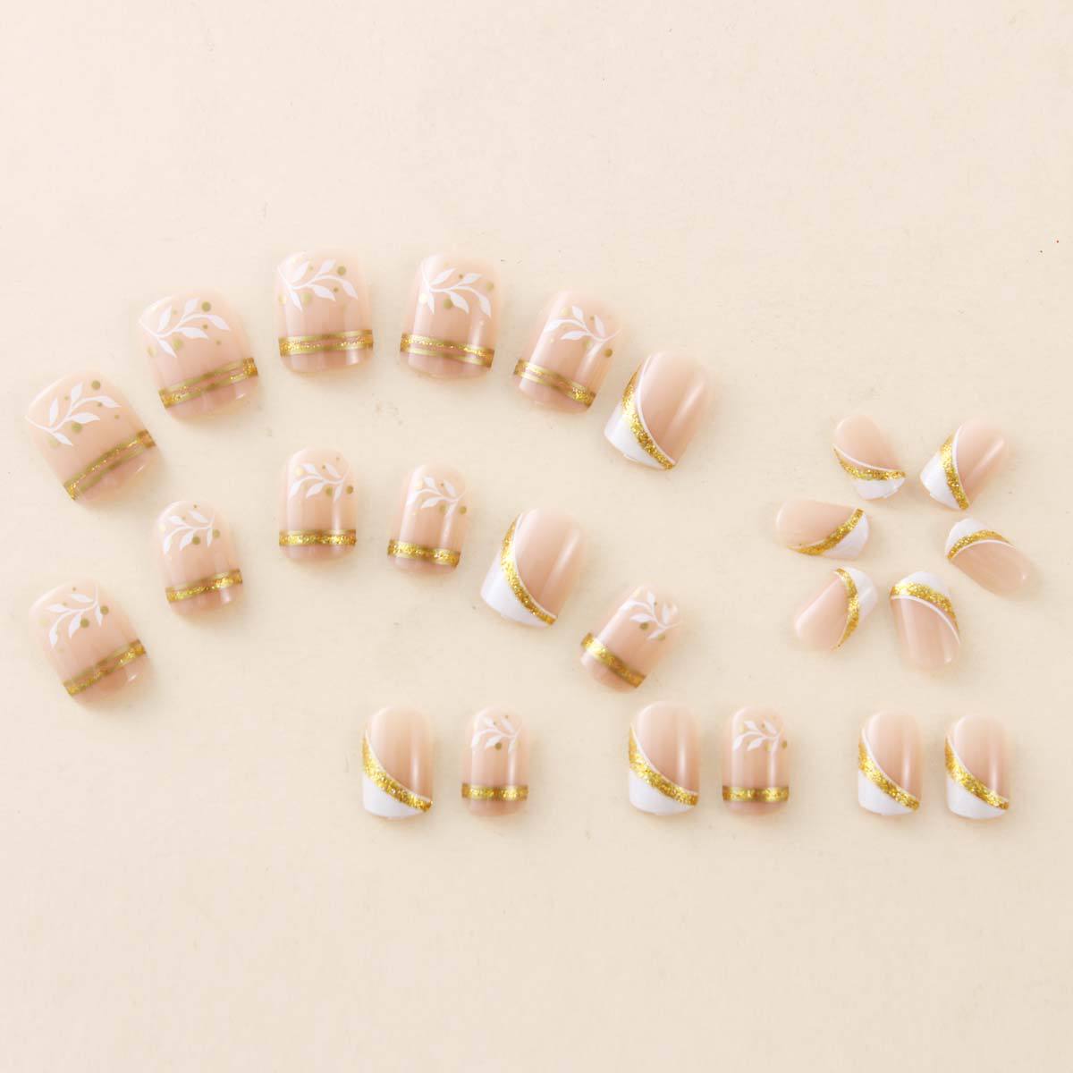 Nail Tech Accessories - Naakte korte vierkante opdruk nagels met