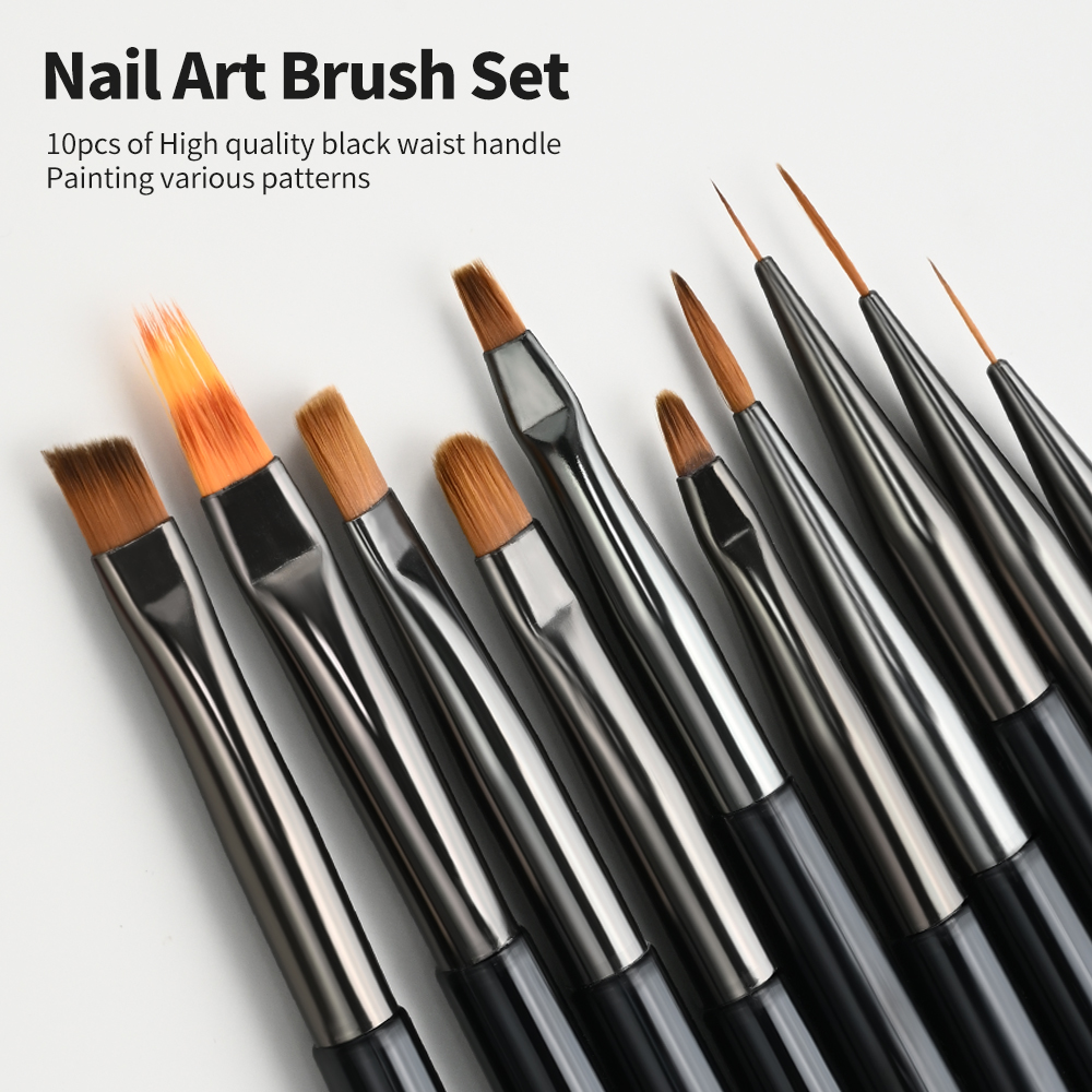 Nail Tech Accessories - 7/9/10-delige nagelkunst penborstel UV gel DIY