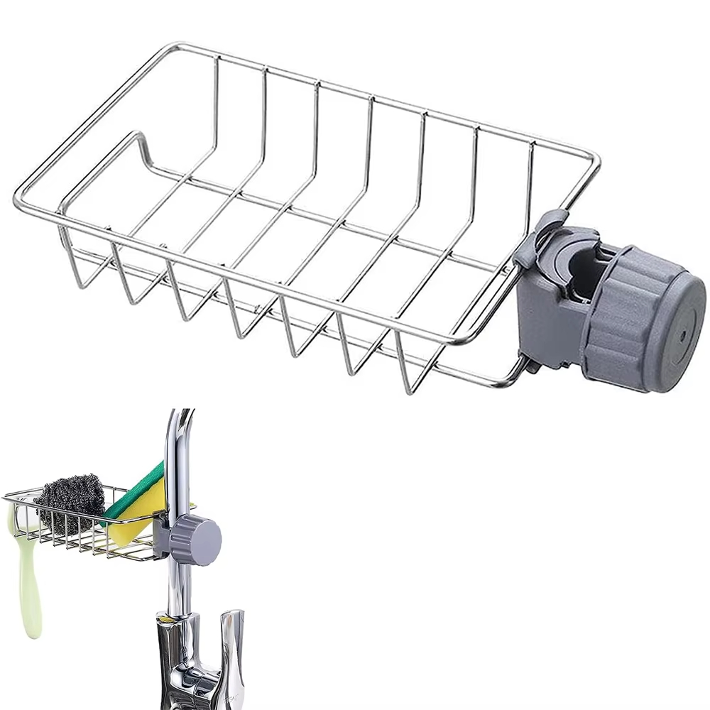 Tech Accessories Organizer - Keukenkraanrek, sponsopbergbak, flexibele kraanhouder, zeepbakje, handdoekenrek,