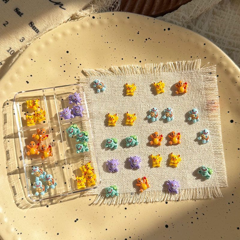 Nail Tech Accessories - Pokemon nagelkunstaccessoires, schattige mini 3D Squirtle