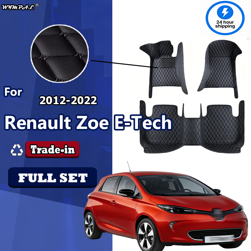 Tech Accessories Luxury - Luxe Lederen Auto Vloermatten Voor Renault