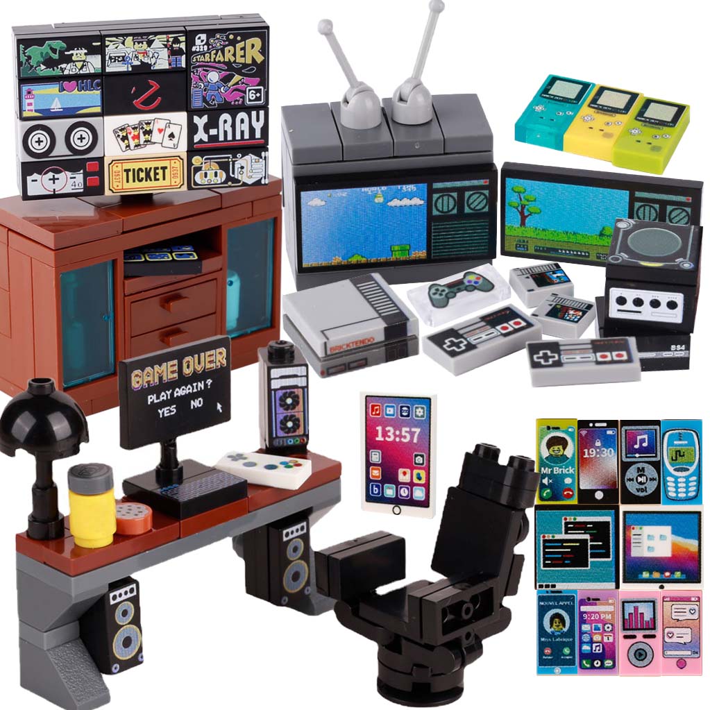 Tech Diving Accessories - MOC Game Console Computer Model Bouwstenen